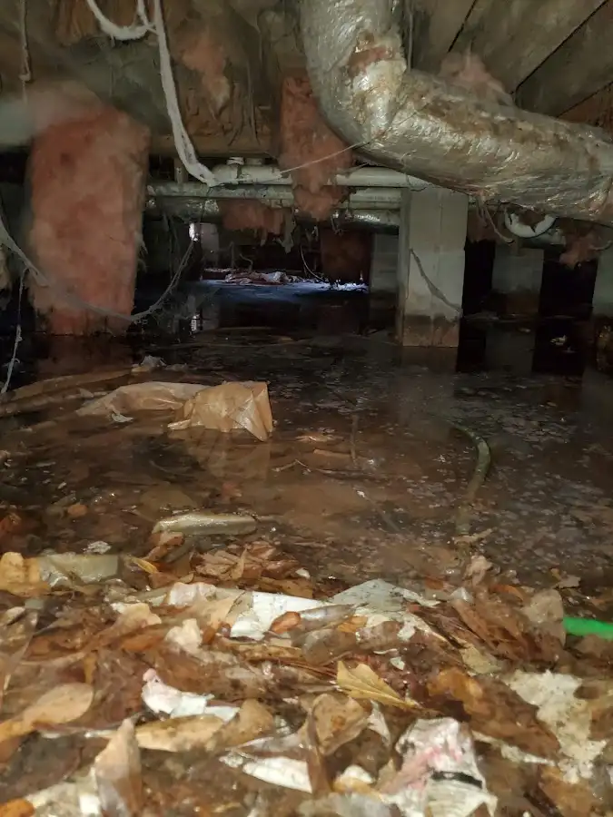 Crawl space flood assessment for Commercial Water Damage Restoration in Frisco