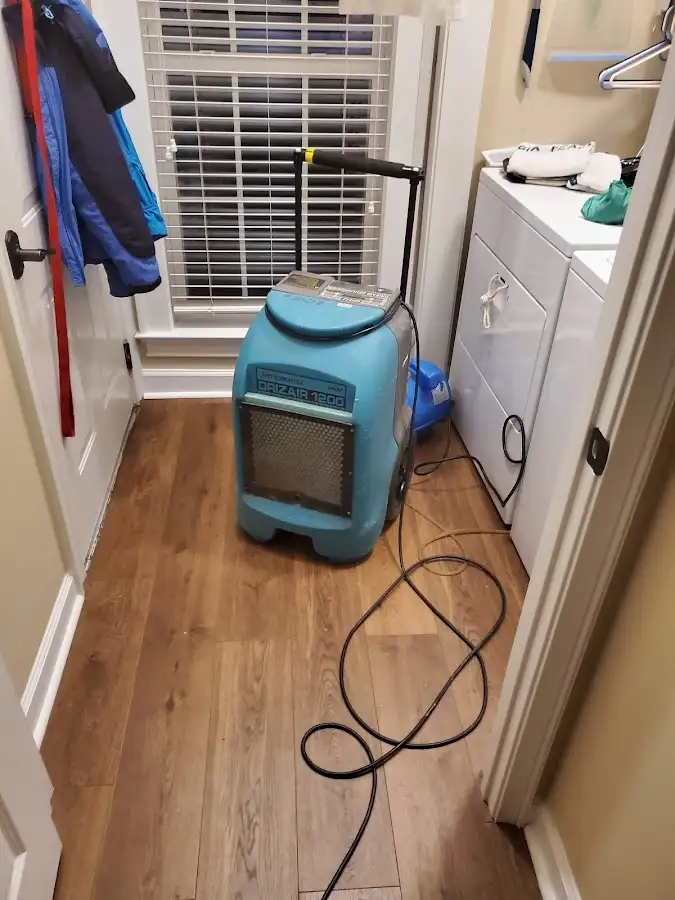Commercial dehumidifier deployed for Flood Damage Cleanup in Frisco